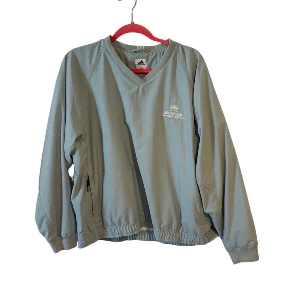 Adidas ClimaShell Wind Golf Pullover Brunswick Plantation Sage Green Mens Large